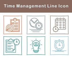 tid förvaltning vektor ikon uppsättning