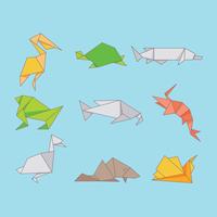 Origami Animals Süßwasser vektor