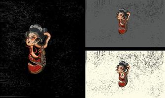 huvud geisha och orm vektor illustration maskot design