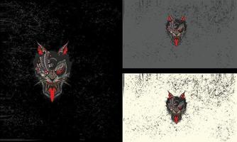 Kopf wild Tier Vektor Illustration Maskottchen Design