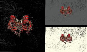 rot Drachen fliegen und Flügel Vektor Maskottchen Design