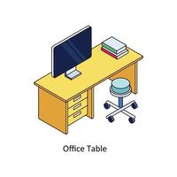 Büro Tabelle Vektor isometrisch Symbole. einfach Lager Illustration Lager