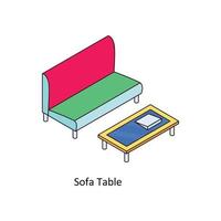 soffa tabell vektor isometrisk ikoner. enkel stock illustration stock