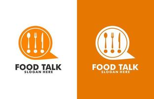 Essen sich unterhalten Logo Design Vorlage Vektor, online Essen , Cafe oder Restaurant Logo. vektor