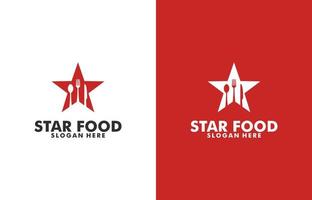 Star Essen Logo Design Vorlage vektor