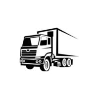 lastbil transport och amerikan klassisk lastbil vektor