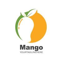 mango frukt vektor illustration logotyp