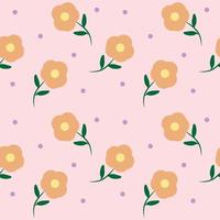 nahtlos Boho Muster mit Rosa Blume. zeitgenössisch minimalistisch modisch Rosa Hintergründe zum Kinder. Vektor Illustration eben Netz Design Element zum Webseite oder Anwendung, Grafik Design, Logo