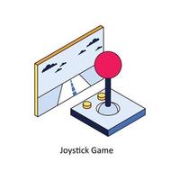 joystick spel vektor isometrisk ikoner. enkel stock illustration stock