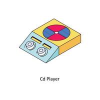 CD Spieler Vektor isometrisch Symbole. einfach Lager Illustration Lager