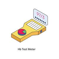 hb testa meter vektor isometrisk ikoner. enkel stock illustration stock