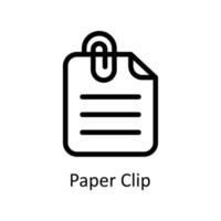 Papier Clip Vektor Gliederung Symbole. einfach Lager Illustration Lager