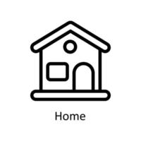 Zuhause Vektor Gliederung Symbole. einfach Lager Illustration Lager