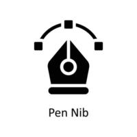 Stift Feder Vektor solide Symbole. einfach Lager Illustration Lager