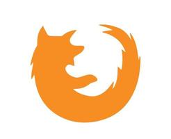 mozilla Firefox varumärke browser logotyp symbol orange design programvara illustration vektor