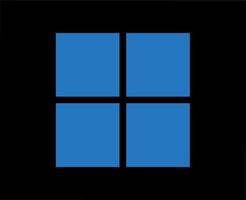 Fenster Marke Logo Symbol Blau Design Microsoft Software Vektor Illustration mit schwarz Hintergrund