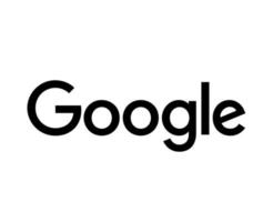 Google varumärke logotyp symbol svart design vektor illustration