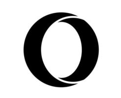 Oper Browser Logo Marke Symbol schwarz Design Software Illustration Vektor