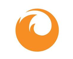 mozilla Feuerfuchs Logo Marke Symbol Orange Design Browser Software Vektor Illustration