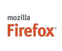 mozilla Firefox browser varumärke logotyp symbol namn design programvara vektor illustration