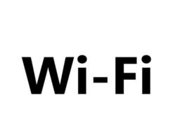 wiFi ikon logotyp programvara telefon symbol namn svart design mobil vektor illustration