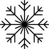 Schneeflocke Symbol. Weihnachten und Winter Thema. einfach eben schwarz Illustration auf Weiß Hintergrund. Symbol vektor