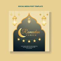 ramadan social media posta design. en Bra mall för reklam på social media.bakgrund, och webb baner fri vektor