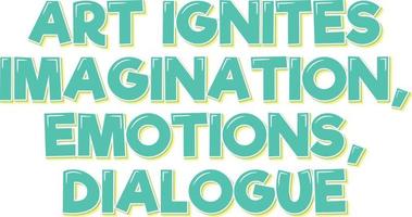 Zünden Vorstellung, Emotionen, und Dialog durch Kunst vektor