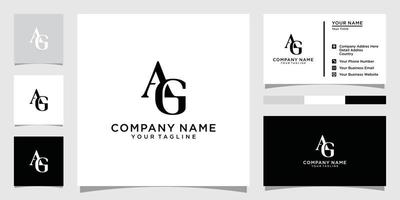 ag oder ga Initiale Brief Logo Design Vektor