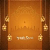 religiös Ramadan kareem islamisch Festival künstlerisch Hintergrund vektor