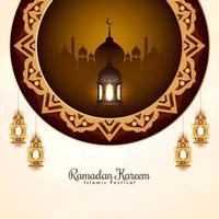 ramadan kareem islamic religiös festival bakgrund vektor