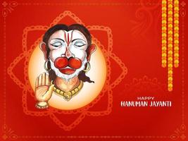 glücklich Hanuman Jayanti traditionell indisch Festival Feier Hintergrund vektor