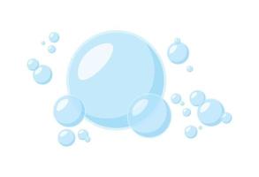 Seife Luftblasen isoliert. einstellen von Seife Blasen. transparent Wasser Kugeln. vektor