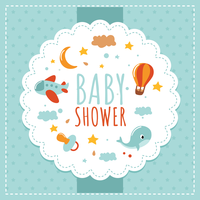 Baby Shower Bakgrunder vektor