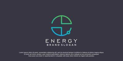 energi ikon vektor logotyp design med modern och fräsch koncept premium vektor