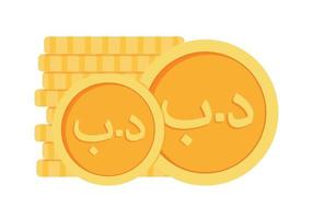 bahraini Dinar Münzen Geld Währung Symbol Clip Art zum Geschäft und Finanzen im animiert Elemente Vektor Illustration