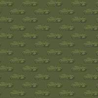 nahtlos Muster mit Militär- Panzer Brigade. Hintergrund mit Kampf Fahrzeug. bunt Vektor Illustration isoliert auf grau Hintergrund.