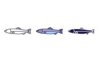 coho lax fisk vektor ikon