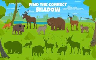 finden richtig Schatten von Jagd Tiere und Vögel