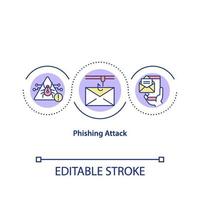 phishing attack koncept ikon vektor