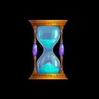 Magie Sand Glas Uhr, Sanduhr, 2d Spiel Anlagegut vektor