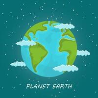 Illustration von Planet Erde. Vektor Illustration. Karikatur Design.