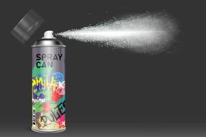 graffiti baner med aerosol spray kan och gata konst design element. smutsig vild stil graffiti vektor konst.