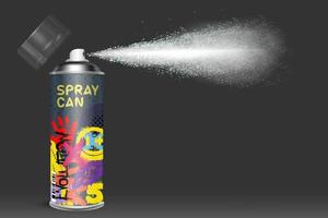 graffiti baner med aerosol spray kan och gata konst design element. smutsig vild stil graffiti vektor konst