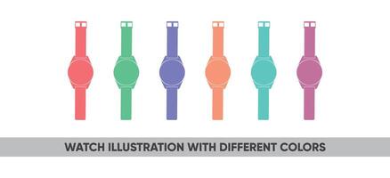 Vektor Illustration von Sport Uhr im anders Farben