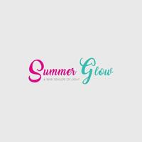 Sommer- glühen Logo Design vektor