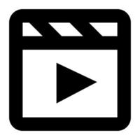 Video Symbol. Film und Film Symbol isoliert auf Weiß Hintergrund vektor