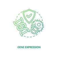 dunkelgrünes Konzeptsymbol der Genexpression vektor