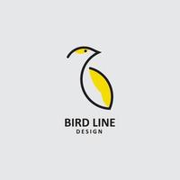 linje colibri fågel logotyp design. premie vektor