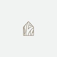 Haus Holz Korn Logo Design vektor